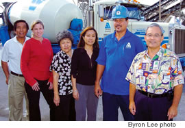 The Ameron Hawaii ohana includes Rudy Botardo, Stefanie Moore, Judy Lau, Maria Galdiano, Brian Kahale and Wade Wakayama