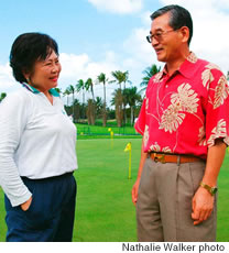 Kim discusses the Sony Open schedule with Rhoda Zane