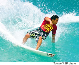 Miliani’s Kekoa Bacalso won the Billabong World Junior Championship at North Narrabeen, Sydney, Australia