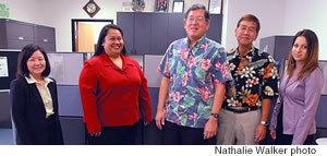 HPFC Group (from left):Iris Tamura, Ui Keliikaa, Mark Yamane, Ed Tanaka and Kelly Souza