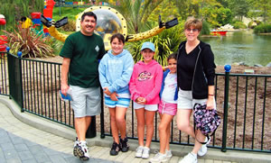 Perreira and wife Mary with daughters Laren, Christina and Katie