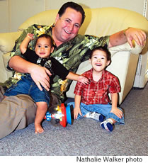 When he’s not involved at Easter Seals, Ed Sultan runs the 15th largest jewelry company in the U.S. Here he’s with Chance Nahini-Sua and Jeremiah Mauricio