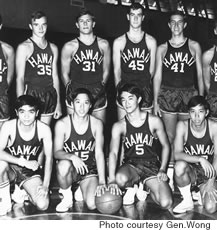 Maj. Gen. Darryll Wong (second from left, front row) still looks to be in playing shape. Twin brother Derrick is far right in the front row