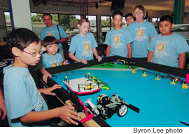 From left, Caleb Nakasaki, Jesse Guyette, Christa Brown, Carter Lam, Jonathan Addiss, Jake Schaffer and Benjie Arcalas