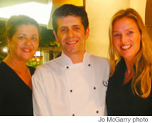 Yanni Trainedes with sister Julie and wife Shannon