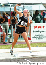 UH Rainbow Wahine Annett Wichmann wins the heptathlon at the WAC Track and Field Championships