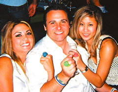 Malia Beter, Gavin Maloof and friend at the Ghost Bar