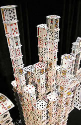 Bryan Berg’s card tower