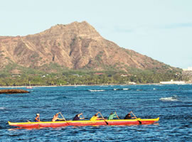 Modern paddlers enjoy the same ocean and views that Duke did