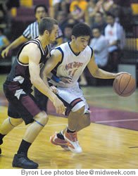 Cheyenne Lishman drives to the basket