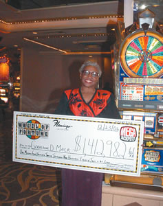 Geraldine Mack of Nevada will use some of her winning to visit Hawaii