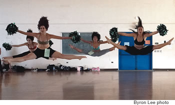 Above from left, Ashley Layfield, Jonelle Layfield, Kristi Rakta and Chontille Wong. Top, Kristi Rakta