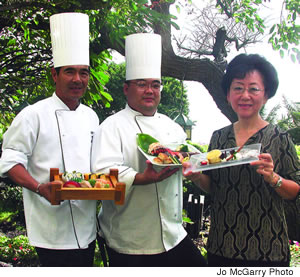 Minoru Karikomi, Ricky Oshima and Marjorie Jubota of Musashi