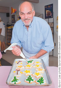 Non deMello decorates cookies at Agnes' Portuguese Bake Shop in Kailua