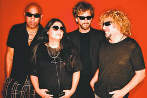 Sammy Hagar (right) and his band