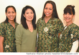 Dr. Susan Hiraoka with medical assistants Tasha Pedro, Dawn Akiona and Merryl Arndt