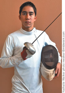 Hawaii state junior epee champion Roland Pendleton