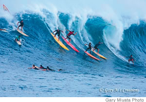 Romance is where you find it on Valentine's Day - including in the surf at Waimea Bay