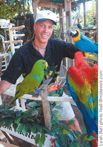 Bruce McGonigal with Bailey II, Rosie and Bailey