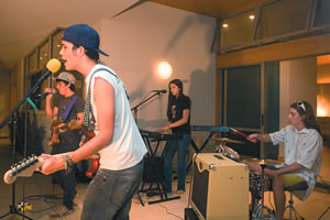 Black Wolf Howl is (from left) Chris Lau, Kasey Shun, Teresa Shun and Michael Judge