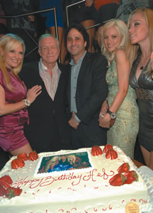 Hugh Hefner and friends