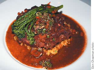 Sarento's tender Ossobuco with Saffron Risotto