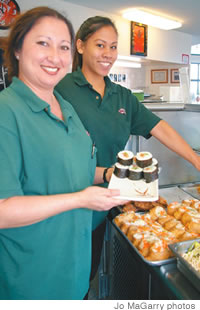 Mary Kaui and Kim Cabuyado at the Sekiya deli