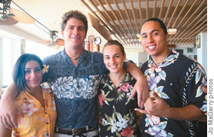 Shore Bird's Gergana Semerdjieva, Bob McNamara, Annisa Kimiai and Kale Kaalekahi are ready to serve you