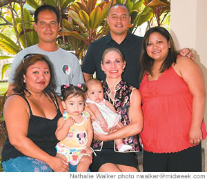 Dr. Honnebier with babies on whom she's performed cleft surgery