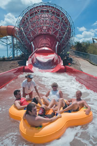 The author (foreground) survived another run down the Tornado