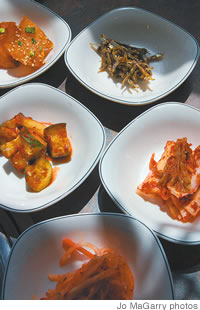 Traditional banchan at Migawon