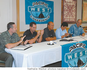 Bob Hogue (far right) with Atkinson, Kapis, Navalta and Adams