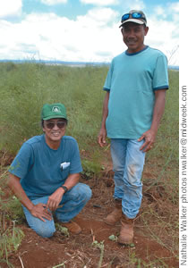 Milton Agader (left) and Al Medrano at Twin Bridge Farms