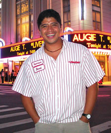 Ewa Beach’s Augie T. lights up the Hawaii Theatre. Photo courtesy of Mountain Apple Company Hawaii.